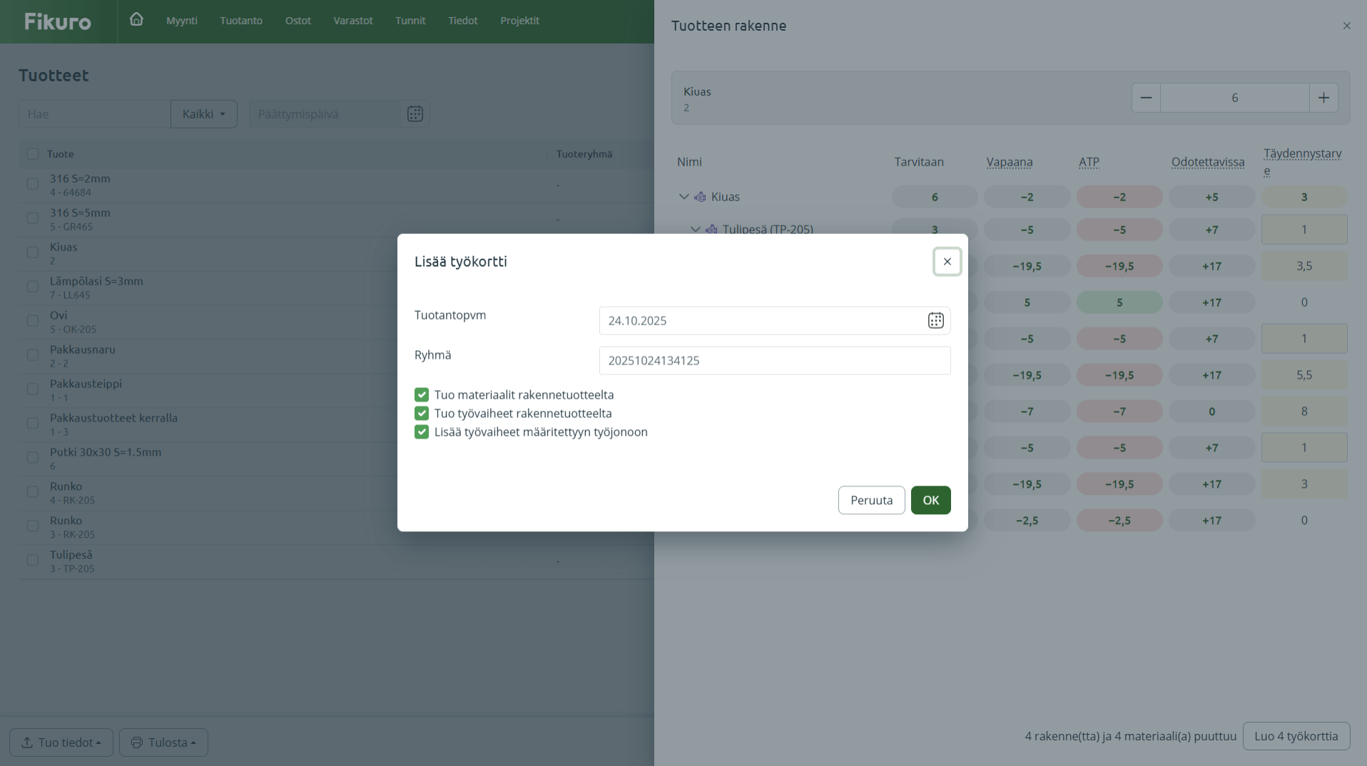 Tuotannonsuunnittelu_työkortin luominen_steppi 3-1