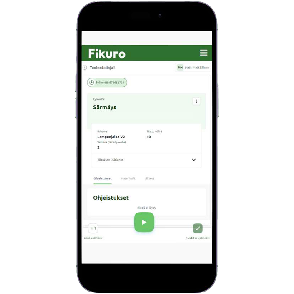 FIKURO testiruutu mobiili